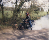 Z550 tyre burn out