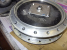 Suzuki GT750 rear wheel hub ready to sand blast