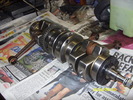 Suzuki GT750 lightened crankshaft