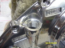 Suzuki GT750 clutch casing after tapping